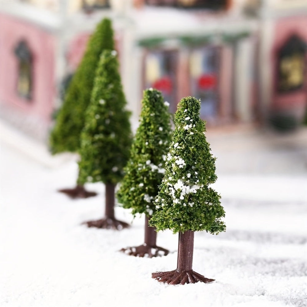 Festlig dekoration med lille juletræ til borddisplay