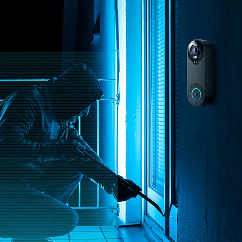 Trådløs dørklokke med HD-kamera og natvision for sikkerhed