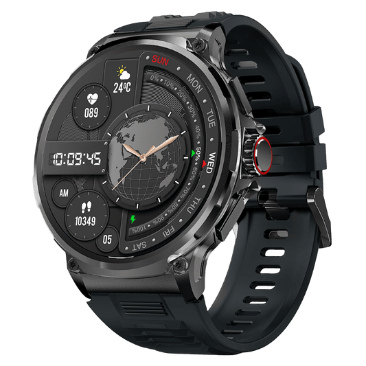 Elegant smartwatch med digital display och Bluetooth-anslutning