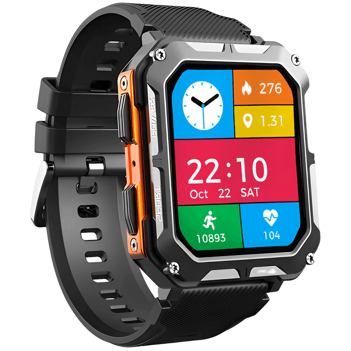 Elegant smartklocka i rostfritt stål med Bluetooth 5.0