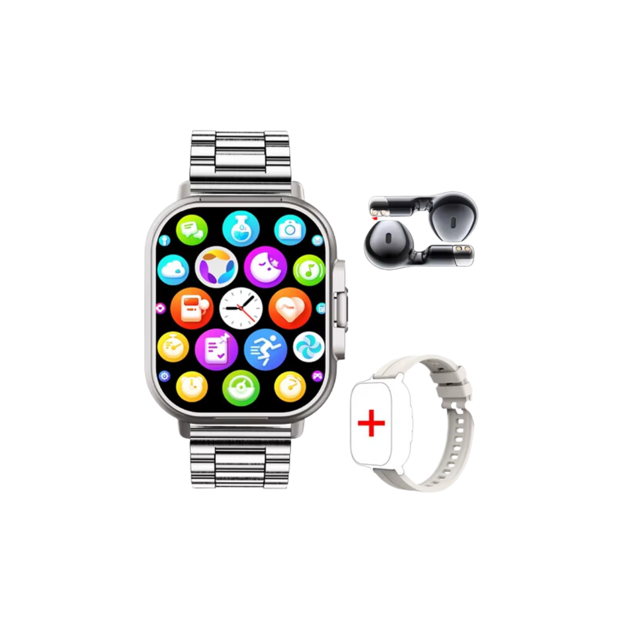 Smartwatch med Indbyggede Bluetooth Høretelefoner