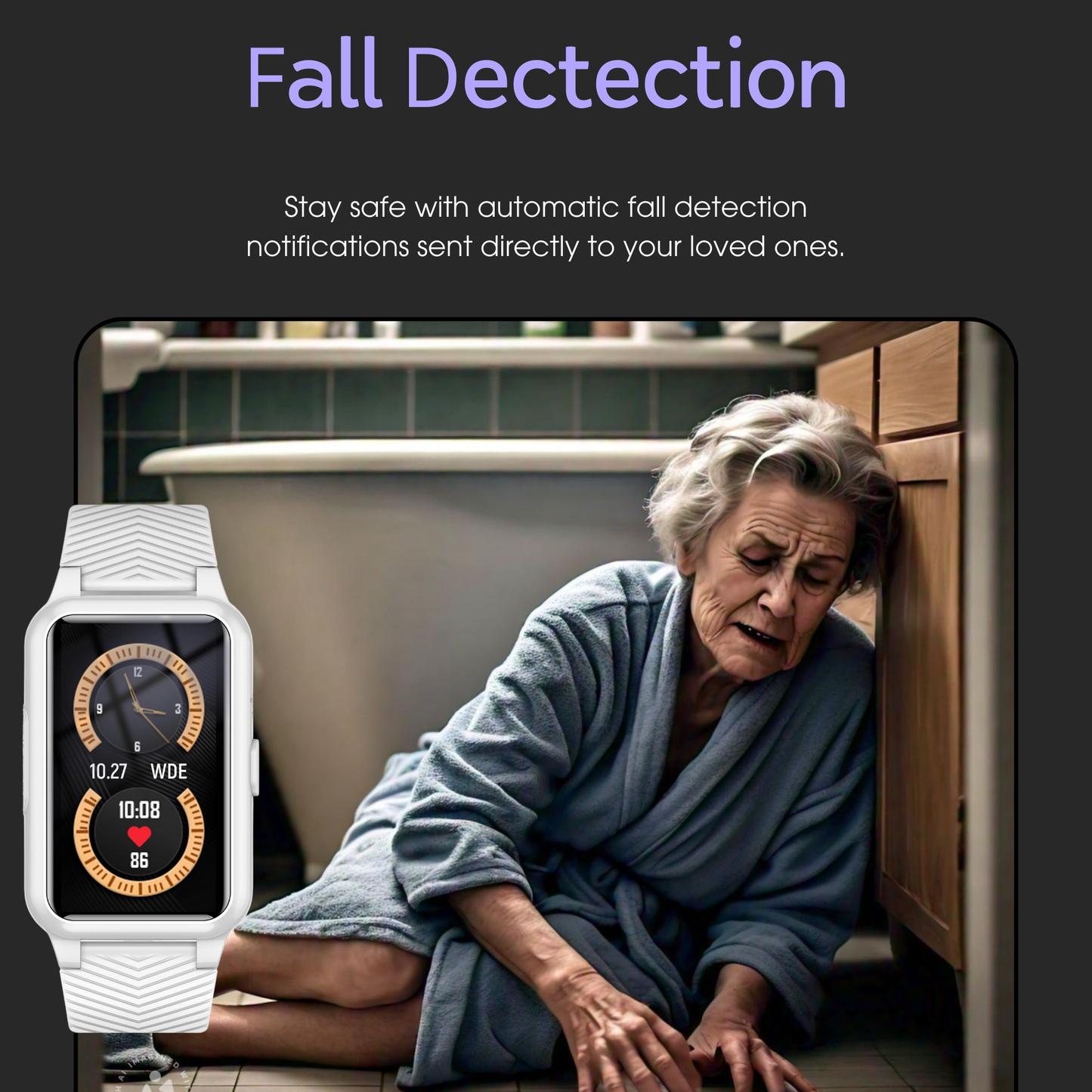 SikreWatch | Smartwatch med faldregistrering og SOS-alarm