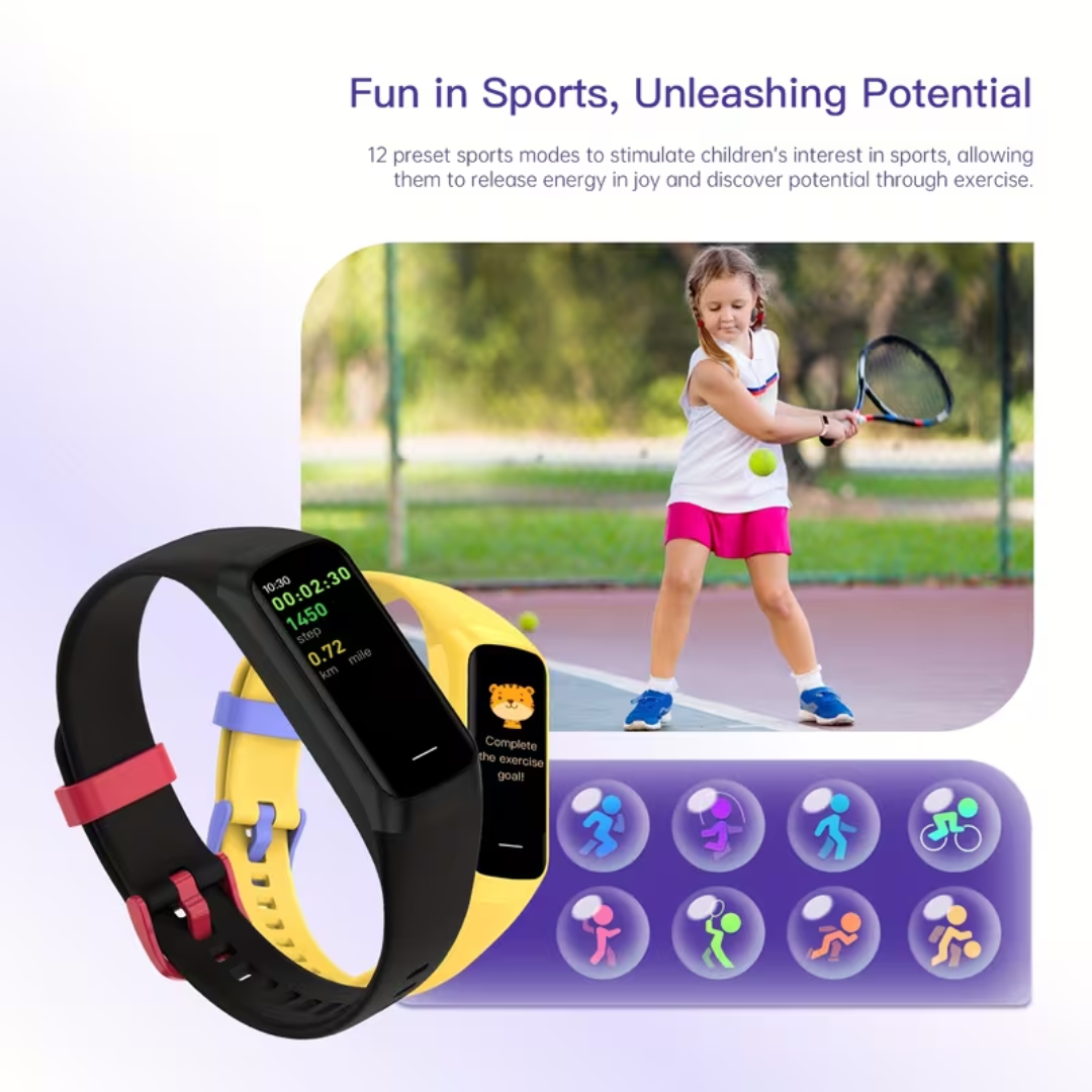 Børne-Smartwatch med AMOLED Skærm & Forældreapp