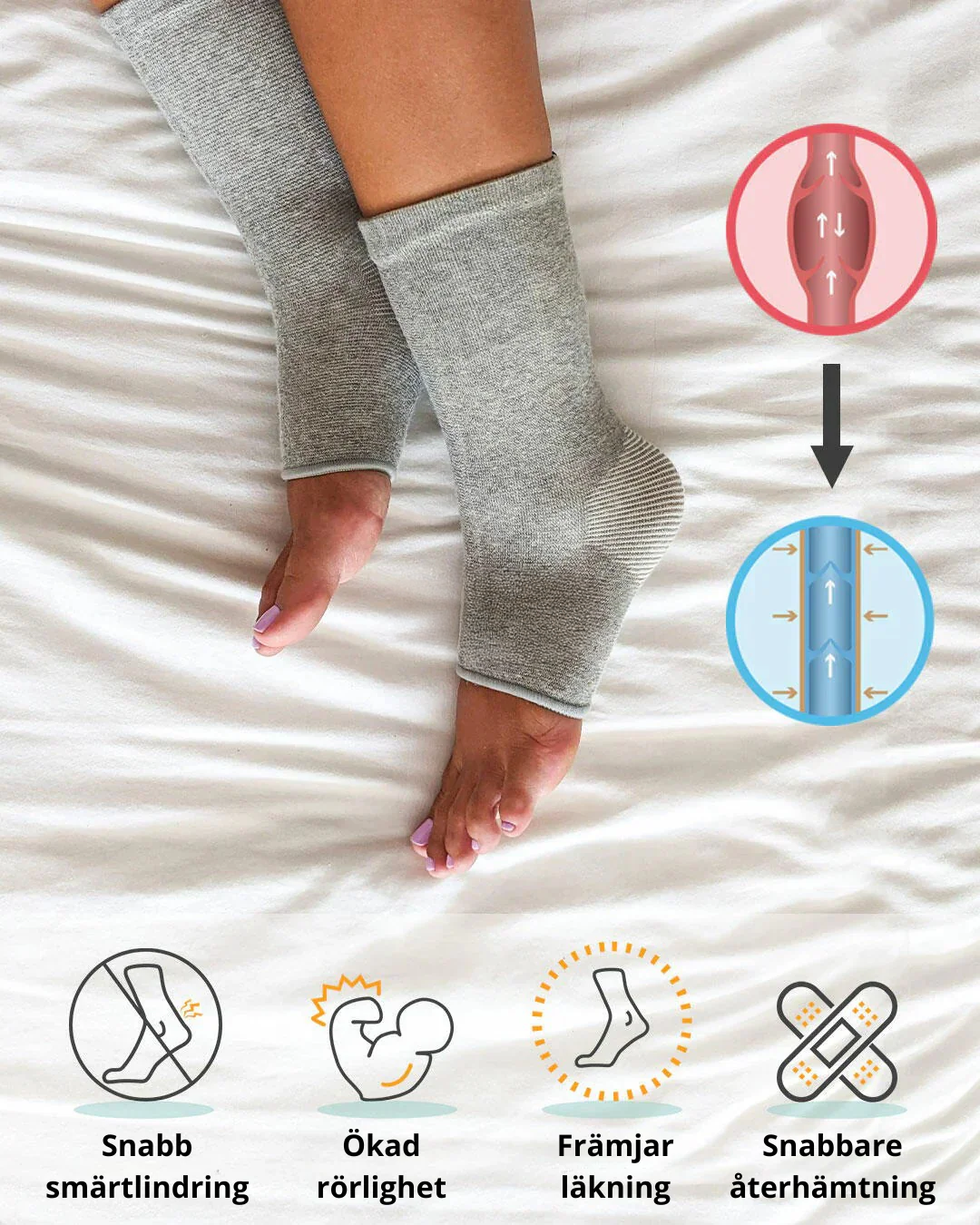 Komfortabel fodstøtte med bambus for optimal lindring