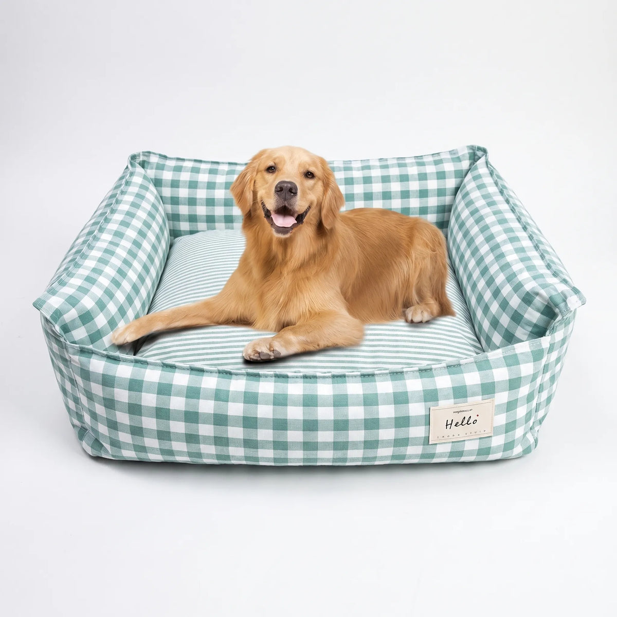 Hundebed i Sofa-stil med Rute Mønster