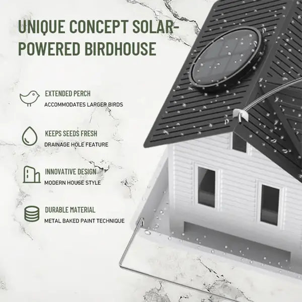 Solar Foderhus med LED – Lysende Havelampe & Foderstation