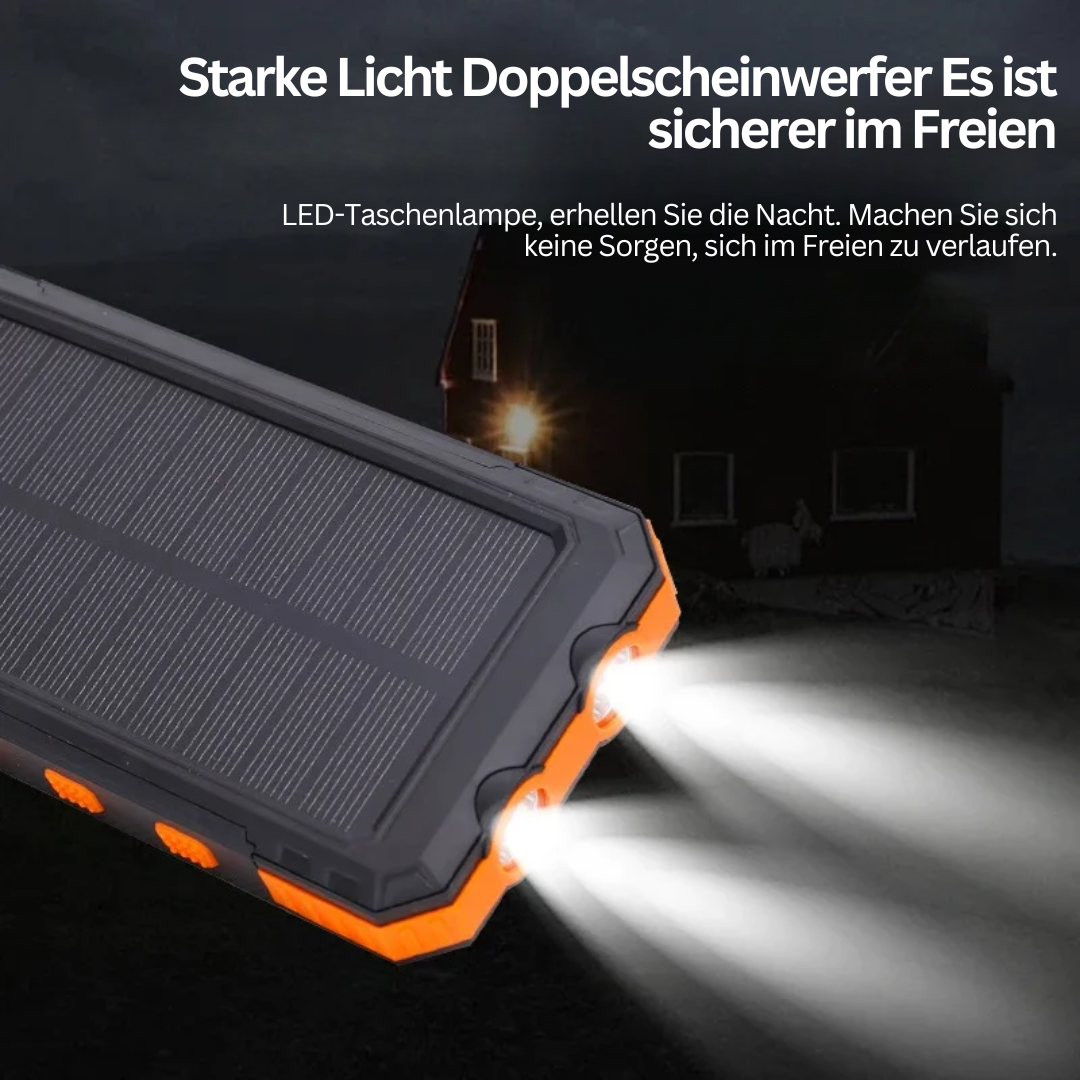 Solenergi Powerbank med Indbygget Lommelygte – EcoPower Lite
