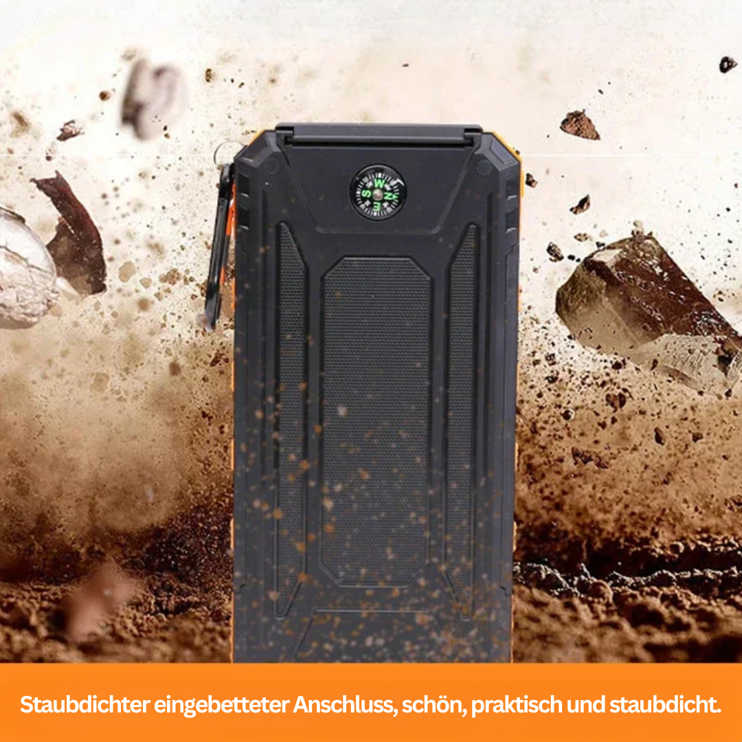 Solenergi Powerbank med Indbygget Lommelygte – EcoPower Lite