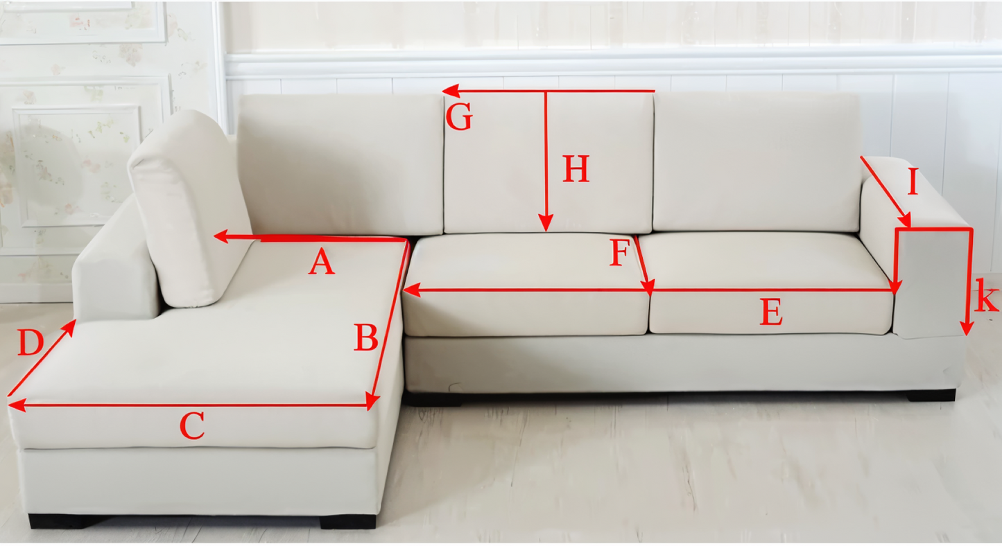 Sofabetækning i ensfarvet design - Holdbart og skridsikkert stof af bomuld og hør