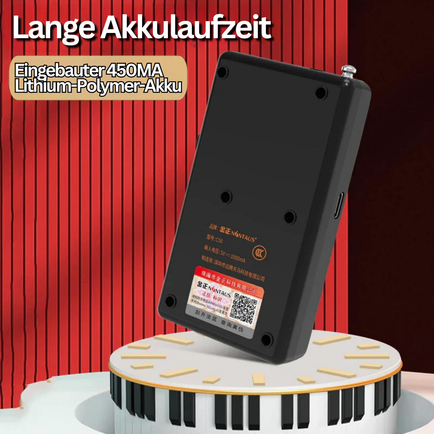 Kompakt Bluetooth Radio og MP3 Afspiller - Lydbølger Mini