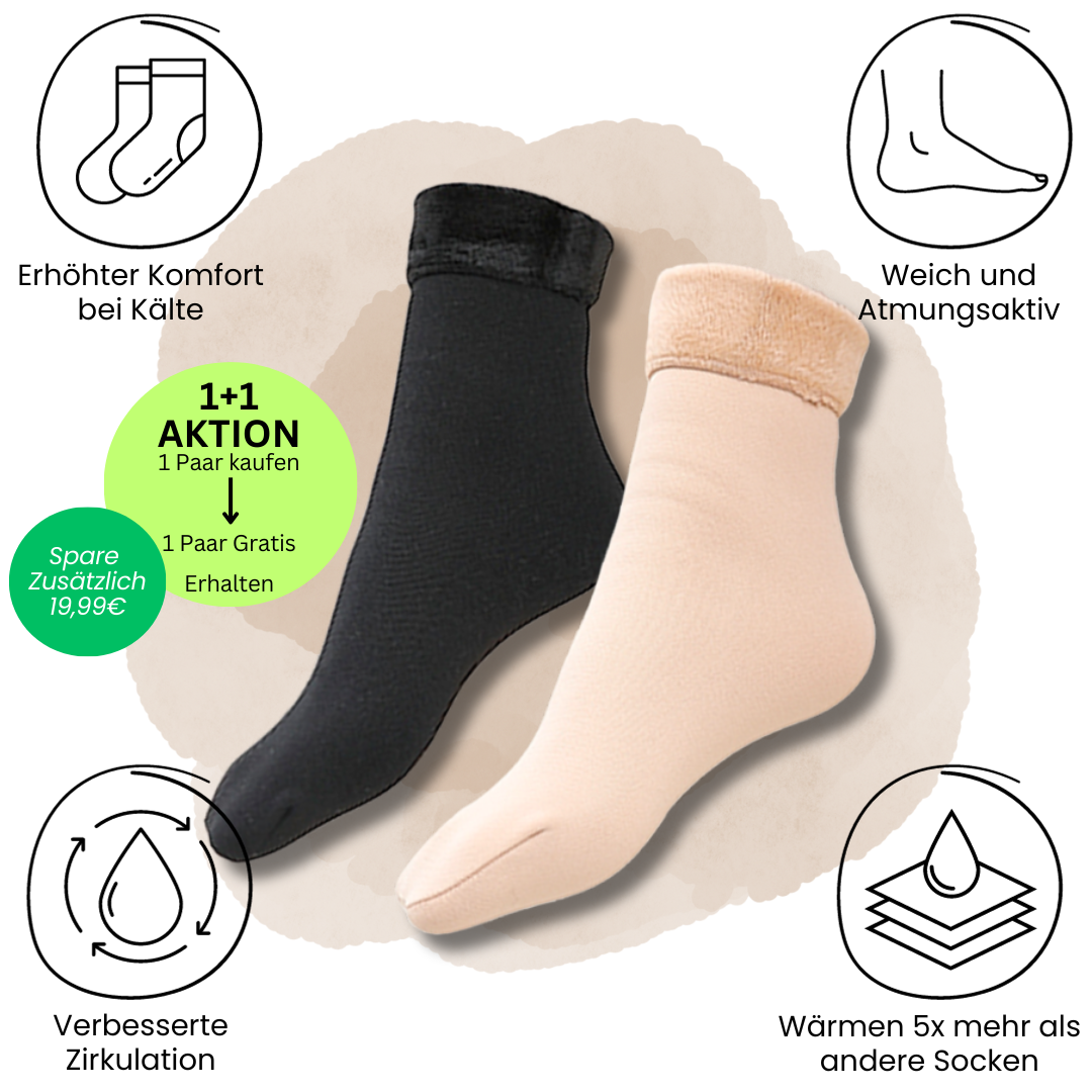 Unisex termosockor - 1+1 Gratis - Bekväma strumpor för varma fötter