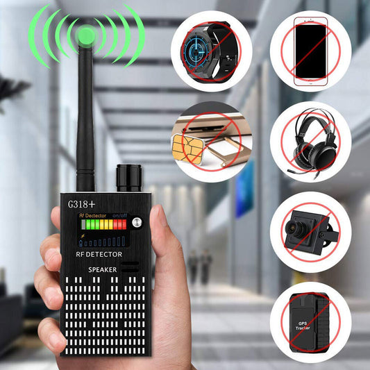 Diskret mikrofon- och GPS-signaldetektor för integritetsskydd
