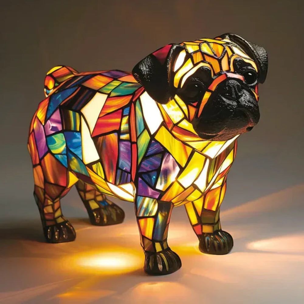 Farverig Hundelampe i Glasdesign - Skab Hygge i Dit Hjem