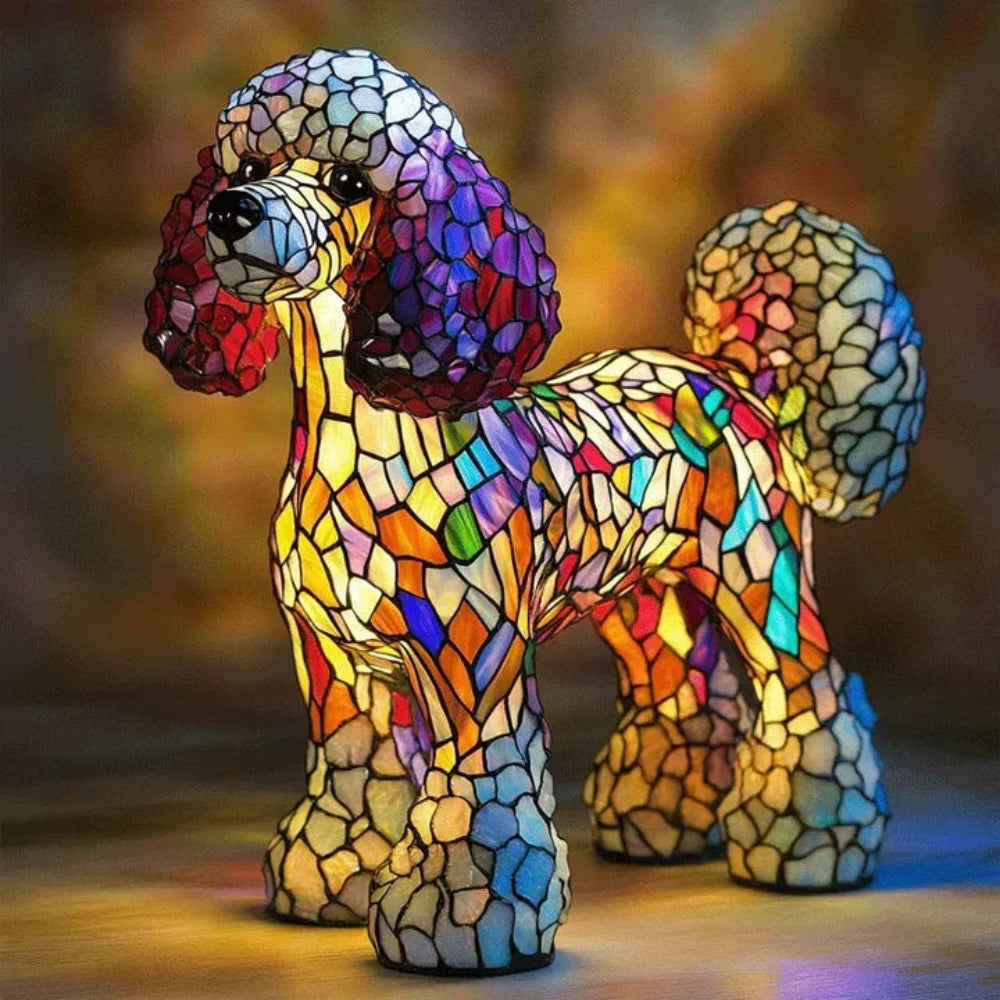 Farverig Hundelampe i Glasdesign - Skab Hygge i Dit Hjem