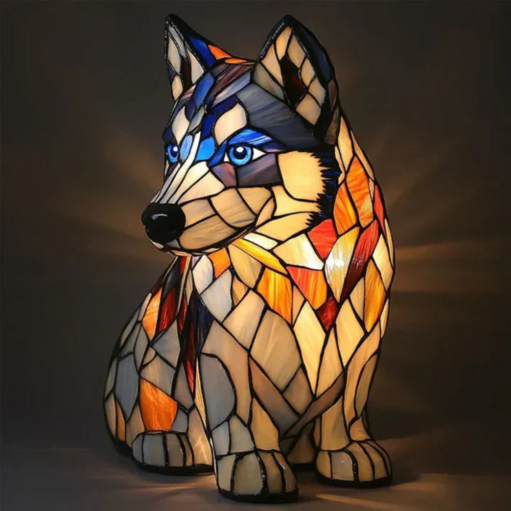 Farverig Hundelampe i Glasdesign - Skab Hygge i Dit Hjem
