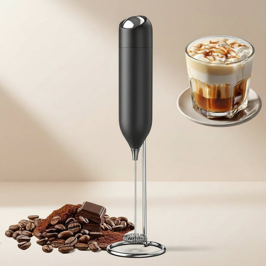 Handhållen elektrisk mjölkskummare för caféupplevelse hemma