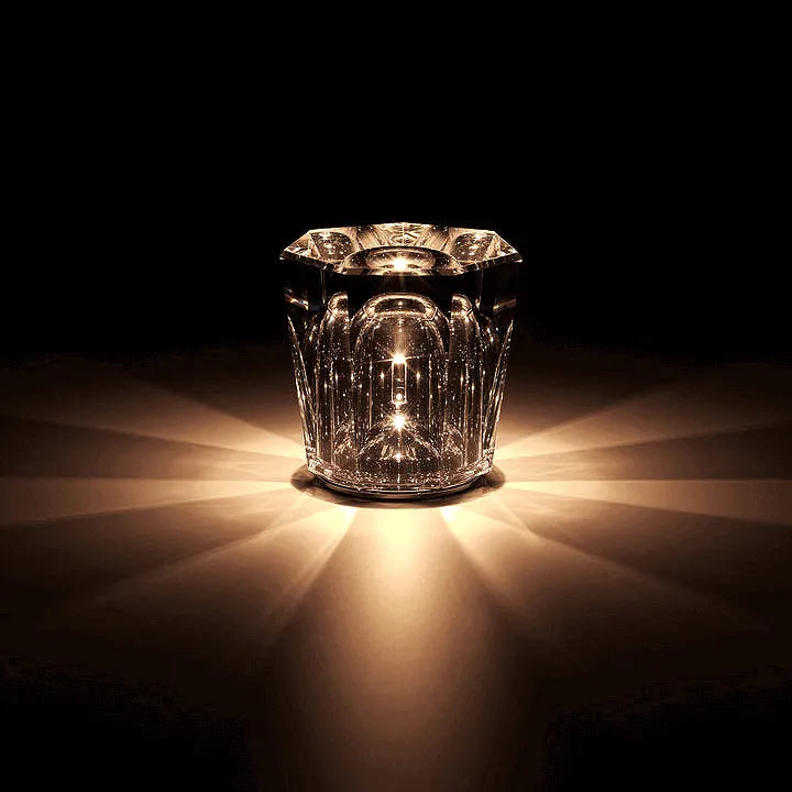 Elegant Glasbordlampe med LED til Hyggebelysning
