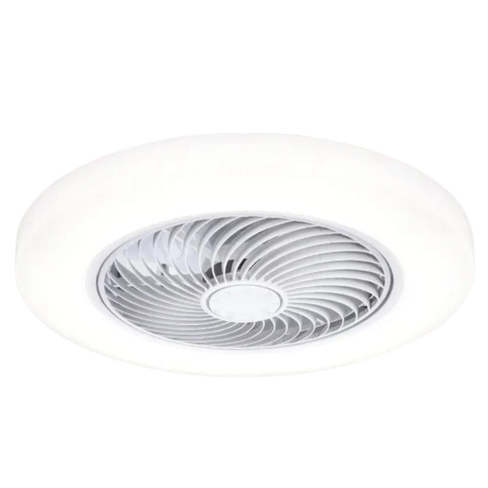 Tyst takfläkt med dimbar LED och fjärrkontroll