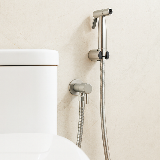 Vandstrålesystem til Bidet i Rustfrit Stål – Justerbart Vægmonteret