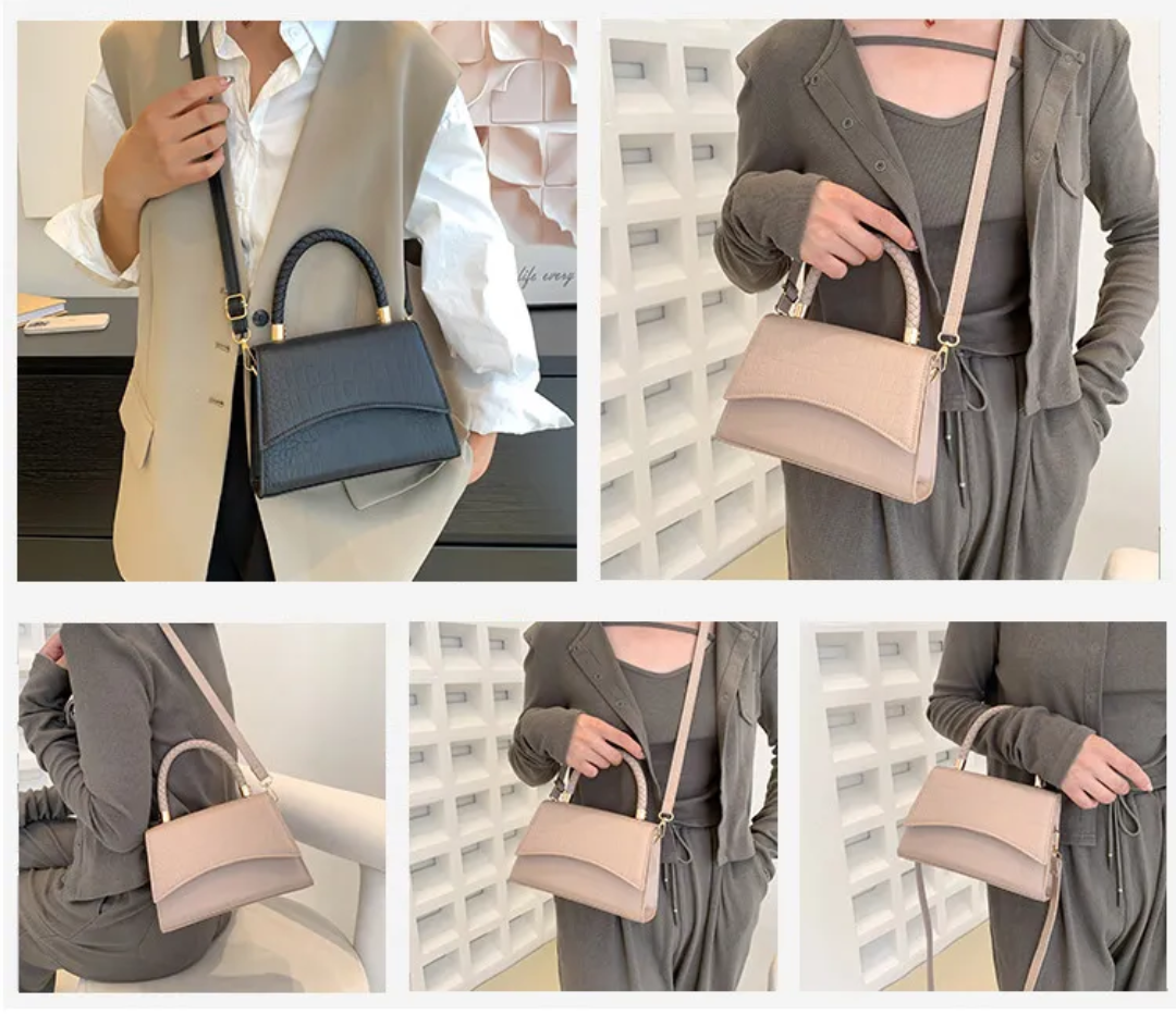 Elegant Damhandväska med Justerbar Rem och Magnetlås