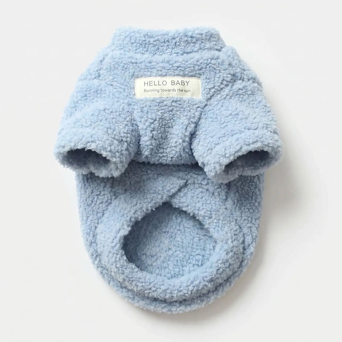 Stickad hundtröja med struktur - Fluffy design