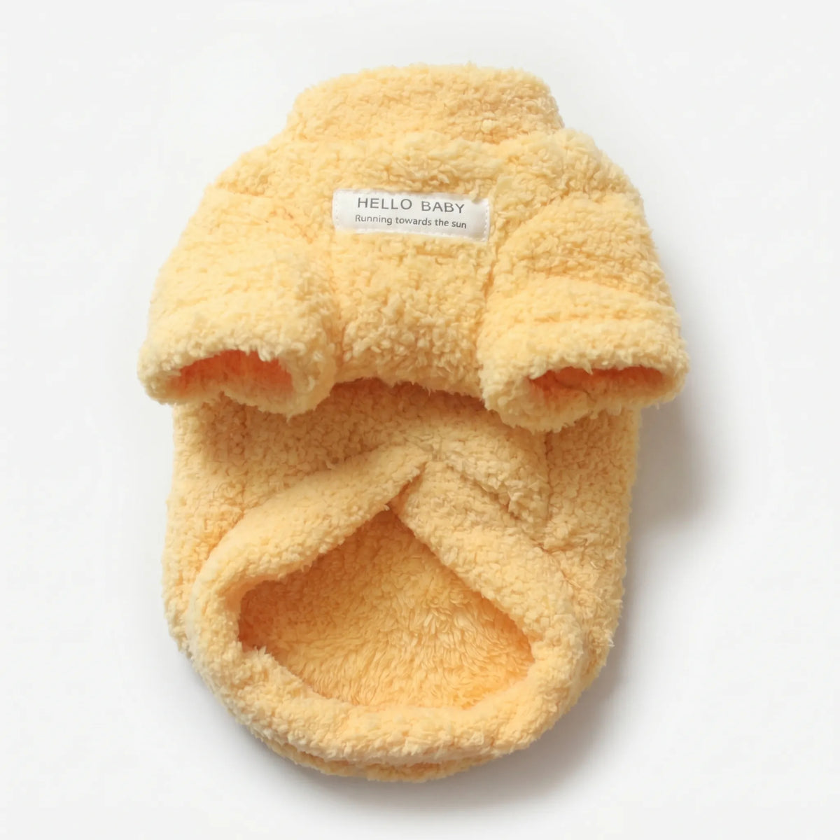 Stickad hundtröja med struktur - Fluffy design