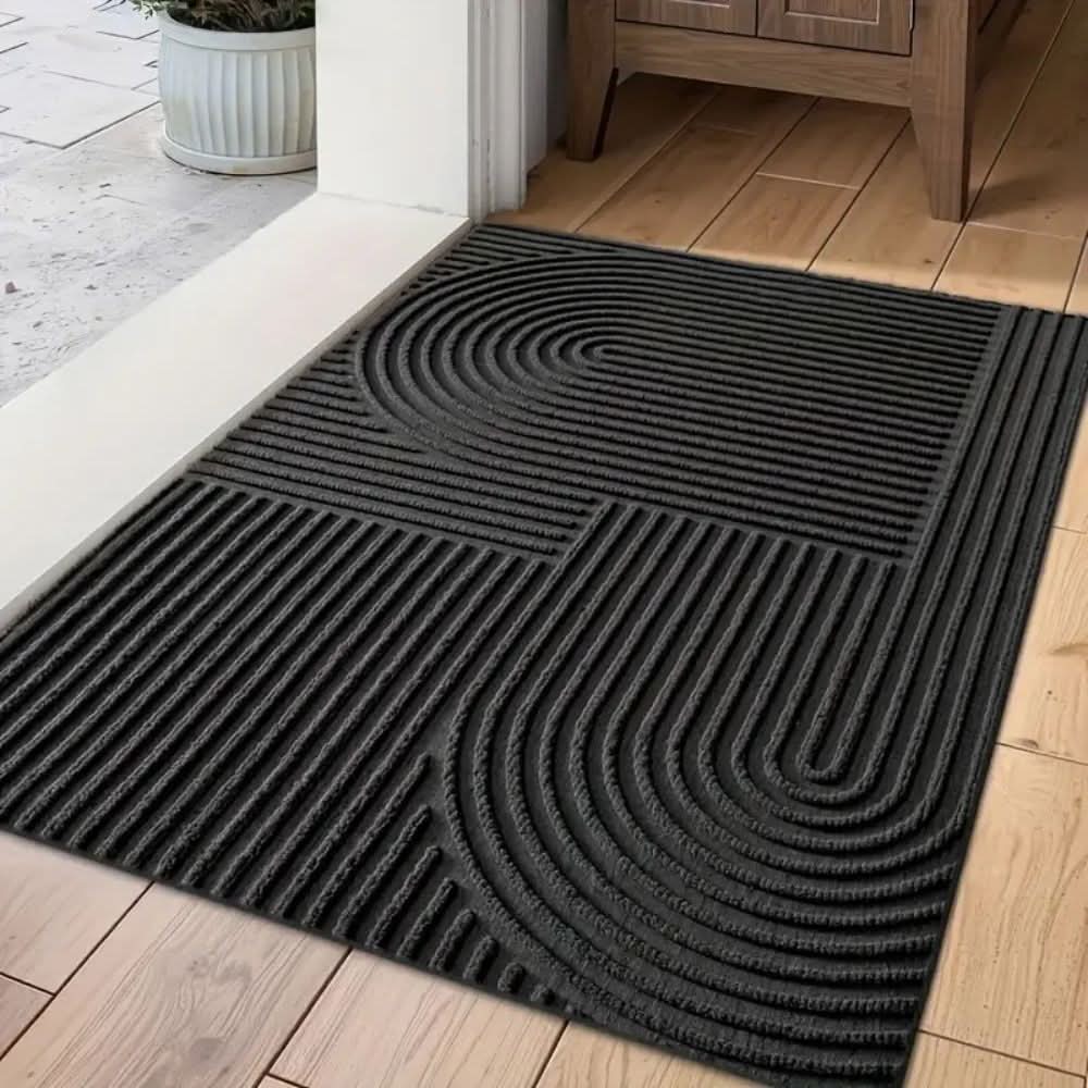 Elegant och Absorberande Dörrmatta med Modern Kurvdesign