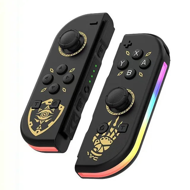 Trådløs Switch controller med RGB lys | Ergonomisk Joypad til Nintendo Switch, OLED og Lite