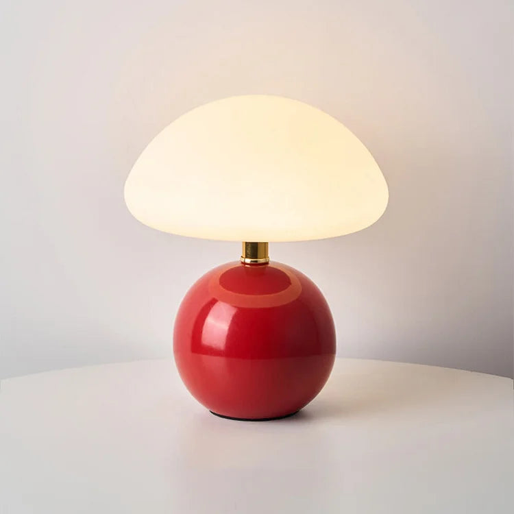 Keramisk nattlampa med justerbart LED-ljus