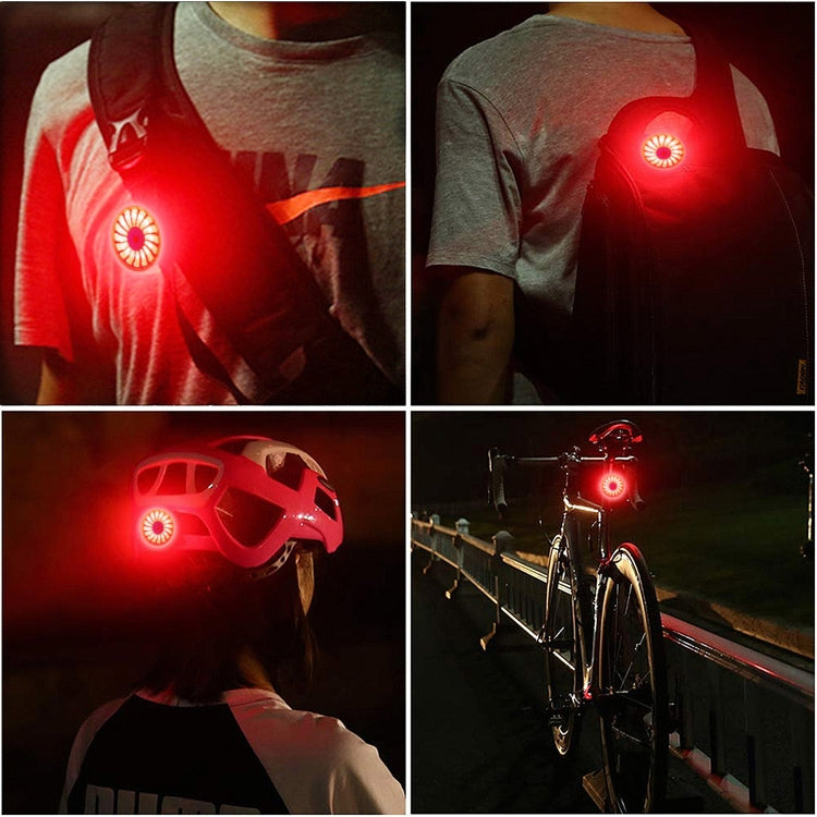 Smart Sensor Bromsljus till Cykel med USB – Titanfärgat Varningsljus