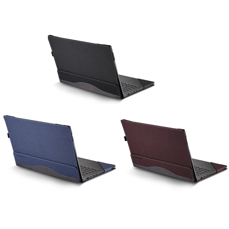 Läderfodral med Stativ för Samsung Galaxy Book 3 360 - 13,3 Tum (Vinröd)