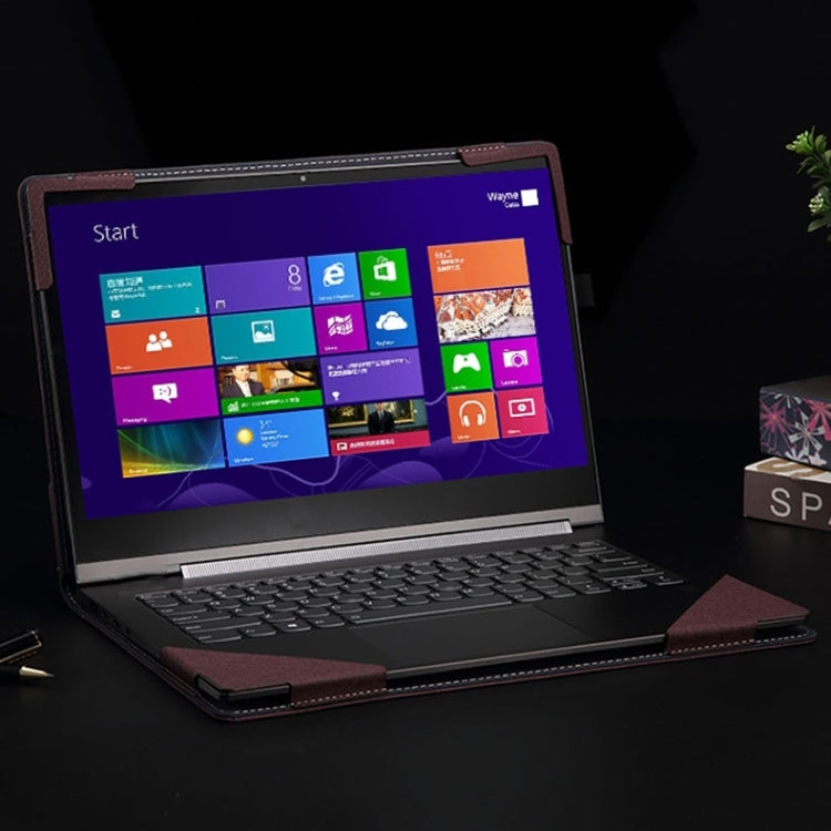 Laptopskyddsfodral i läder med stativ för Samsung Galaxy Book 3 360 - 13,3 tum (svart)