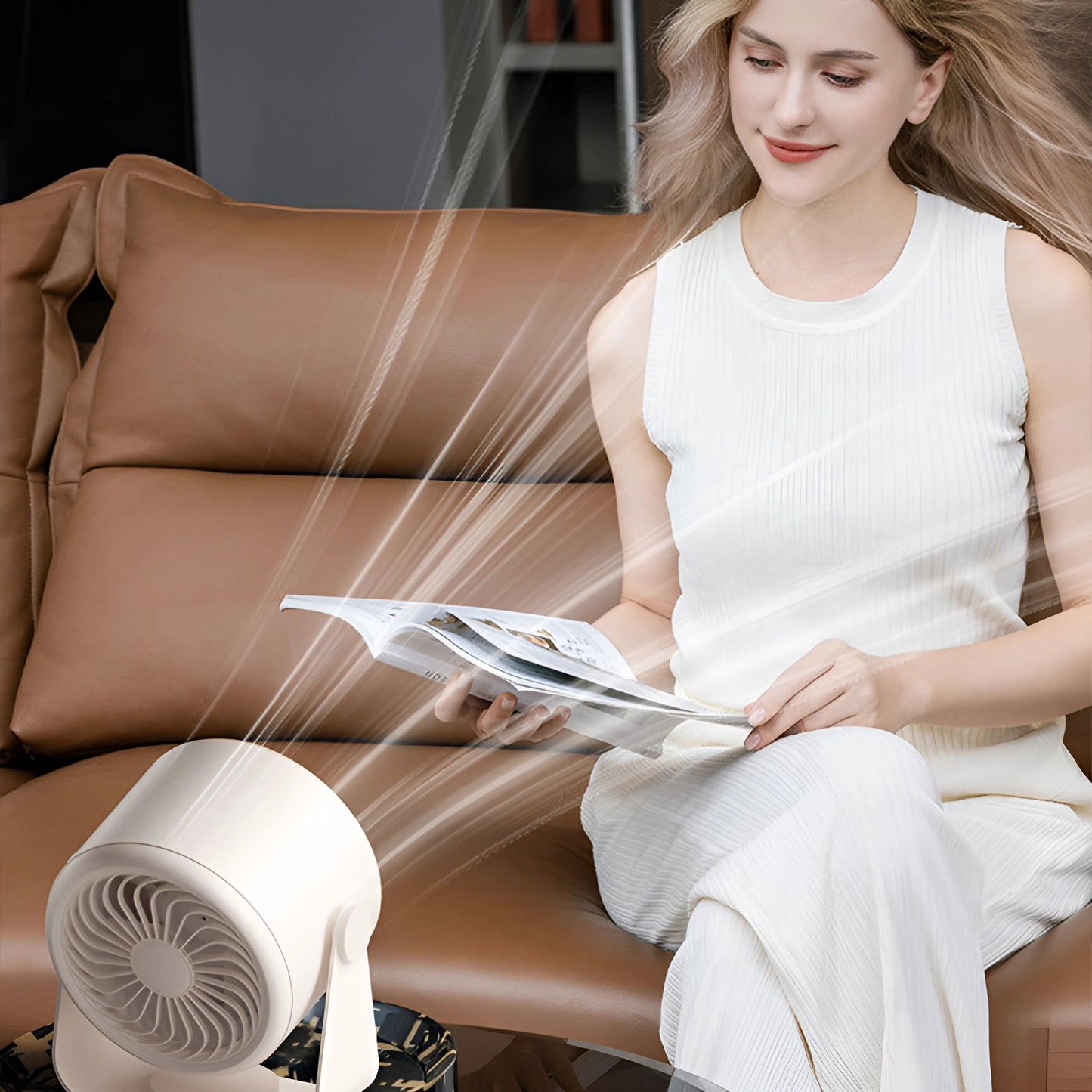 Tyst Bladlös Fläkt med LED – Kompakt och Effektiv Kylning