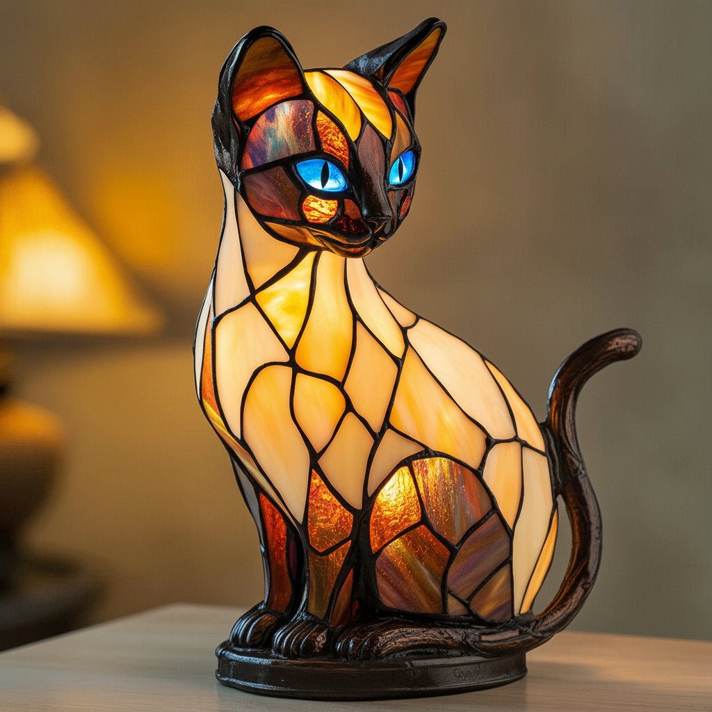 Dekorativ Bordslampa med Kattmotiv – Skapa Mys och Stil