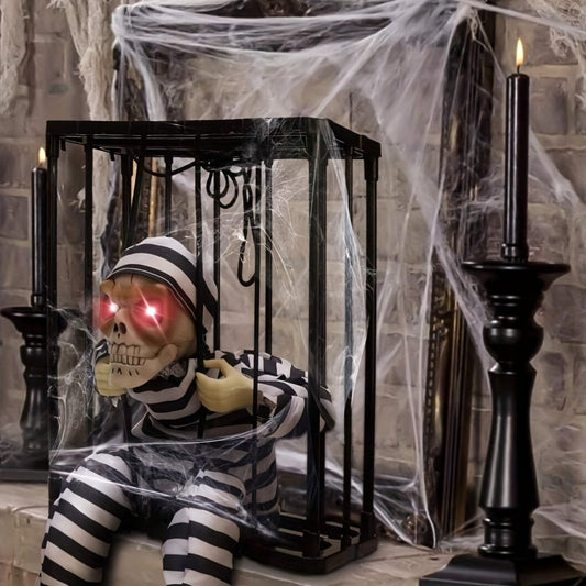 Animérende Skeletdeko med Sensor til Gyselig Halloween