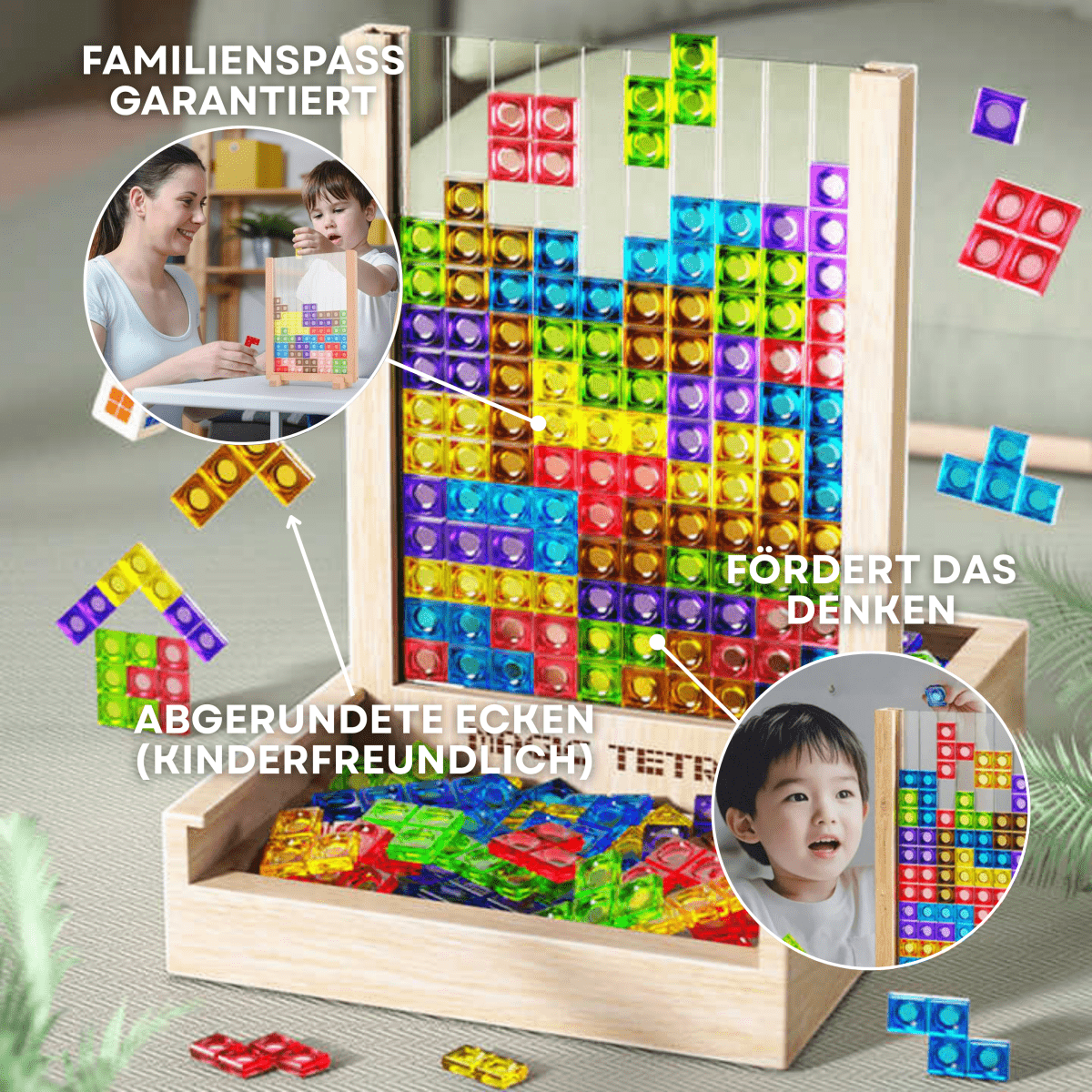 EcoBlock Tetris Brädspel – Hållbart Tetris Pussel för Familjen