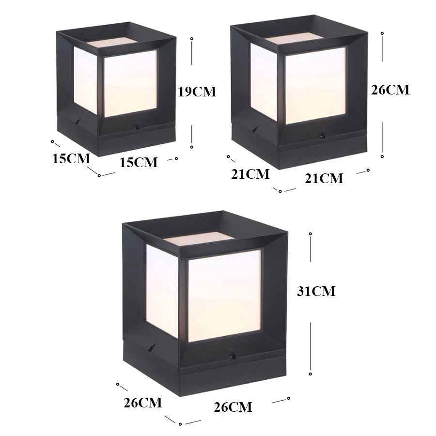 Modern LED Utomhuspollare med Mjukt Ljus