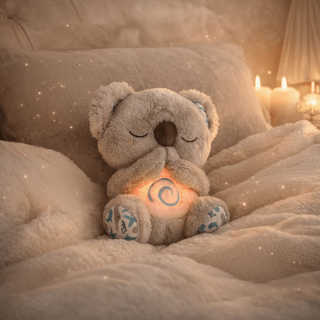 Koala Sovebamse med Beroligende Lys og Åndedrætsfunktion