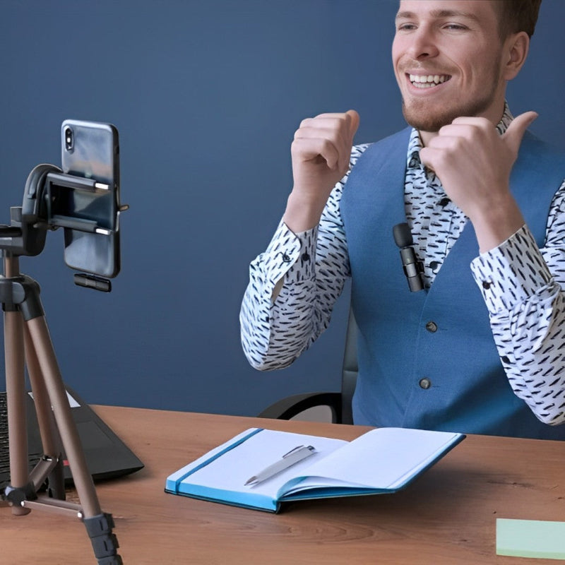 Trådløs Mikrofon med Krystalklar Lyd og Støjreduktion