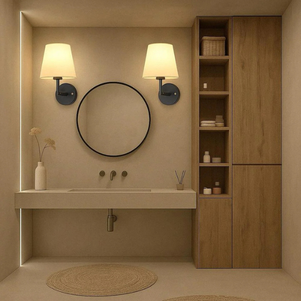 Trådløse Væglamper i Stof med Dæmpbar Lys og Vintage Stil