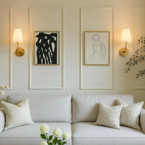 Trådløse Væglamper i Stof med Dæmpbar Lys og Vintage Stil