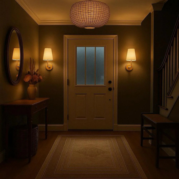 Trådløse Væglamper i Stof med Dæmpbar Lys og Vintage Stil