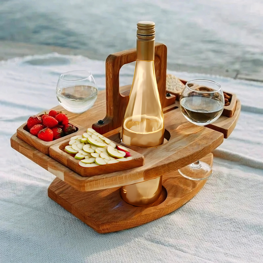 Flexibelt och stilrent picknickbord i trä - VinoHaven