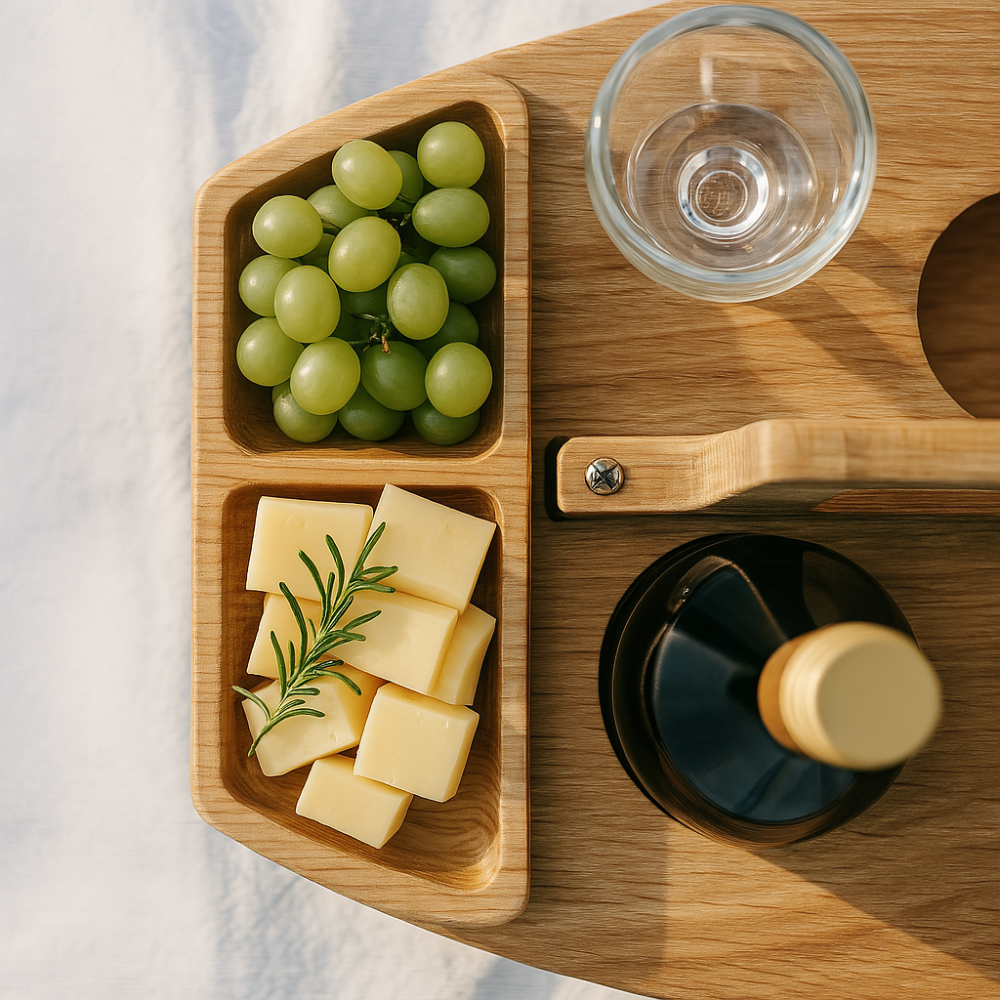 Flexibelt och stilrent picknickbord i trä - VinoHaven