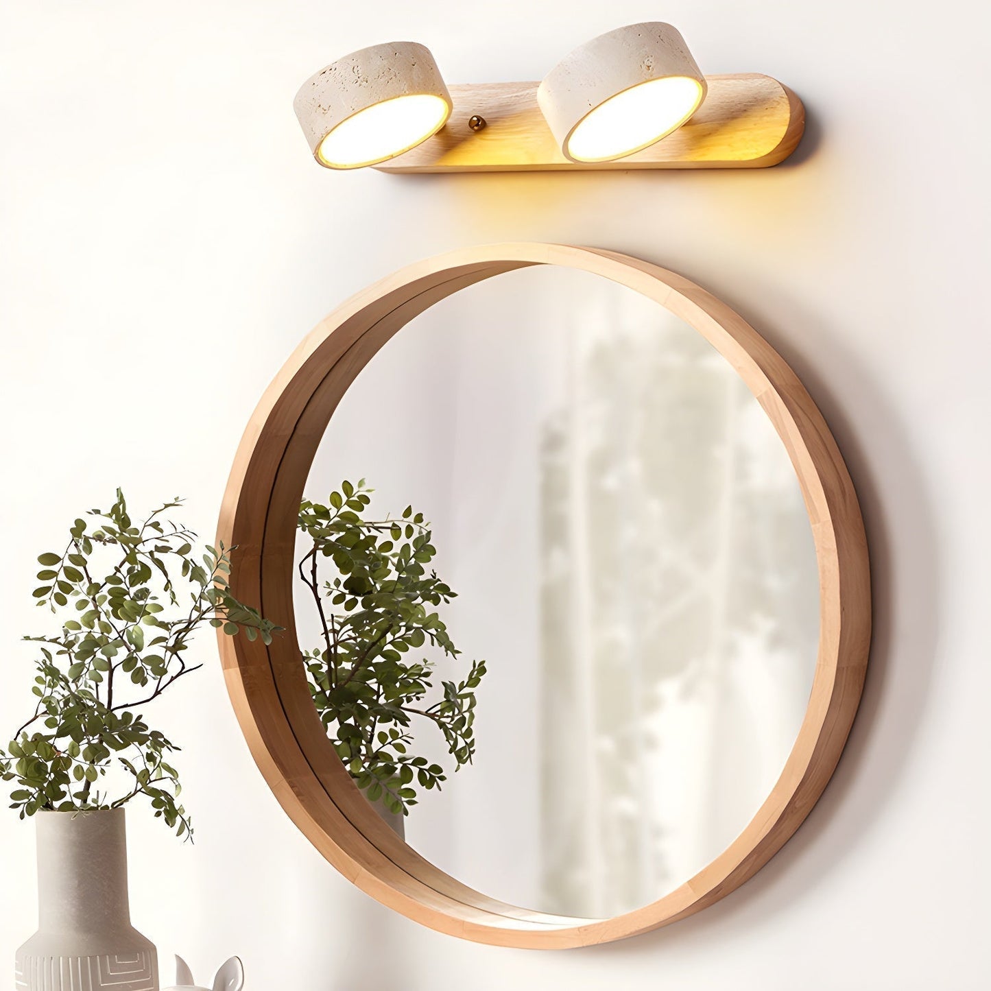 Duo Væglampe – Moderne, To Arme, Travertin Design