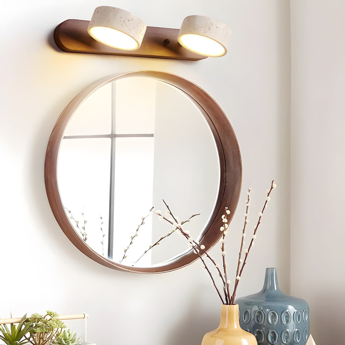 Duo Væglampe – Moderne, To Arme, Travertin Design