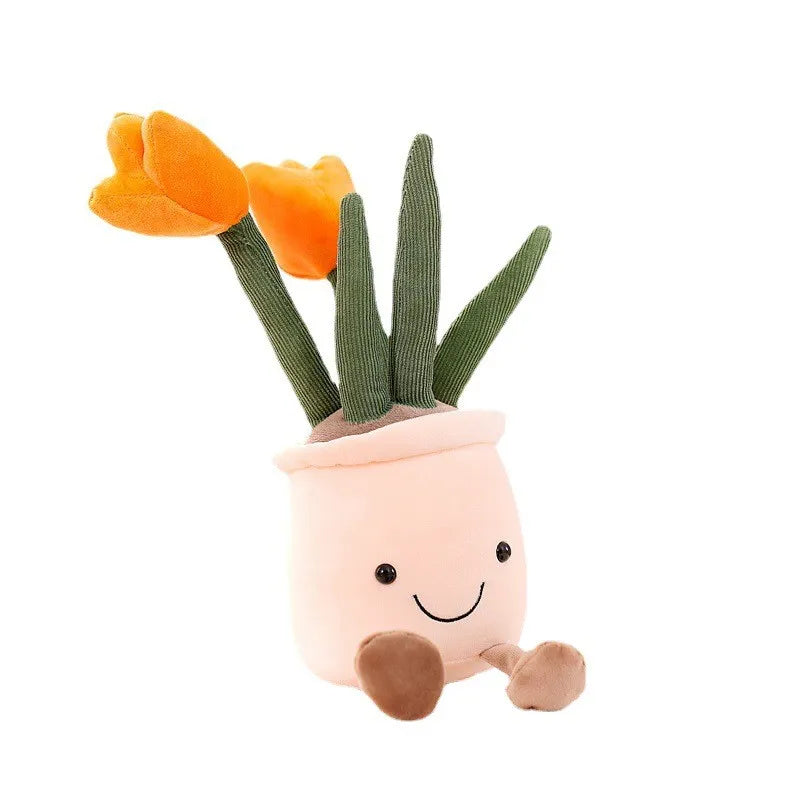 Färgglad Blomster Kramfigur