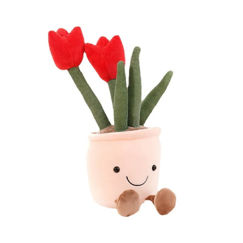 Färgglad Blomster Kramfigur