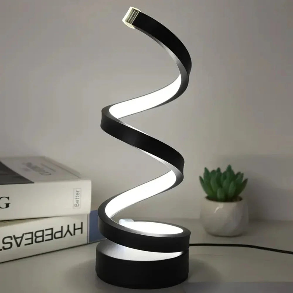 Dimbar skulpturel bordlampe med TwistLED-design