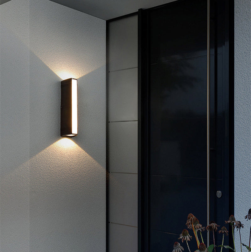 Hållbar utomhus-LED-vägglampa i aluminium - Vattentät design